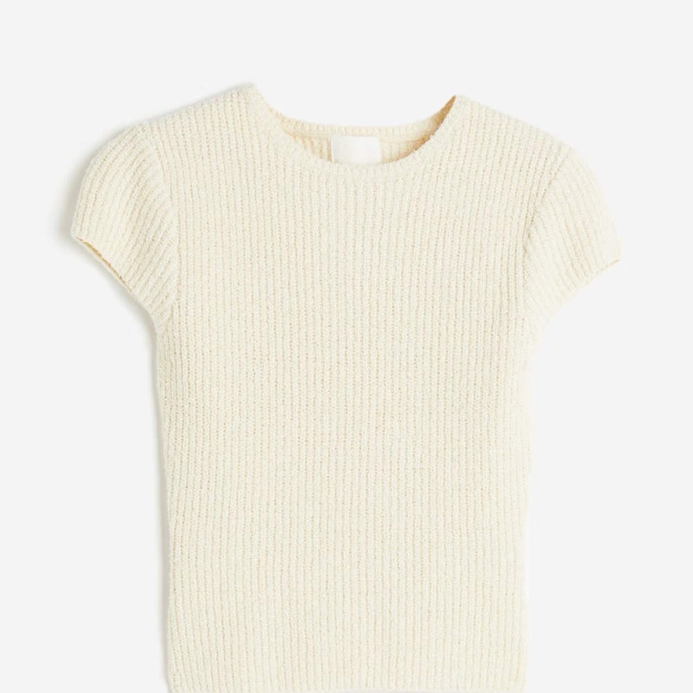 NWT Cap Sleeve Rib Knit Top